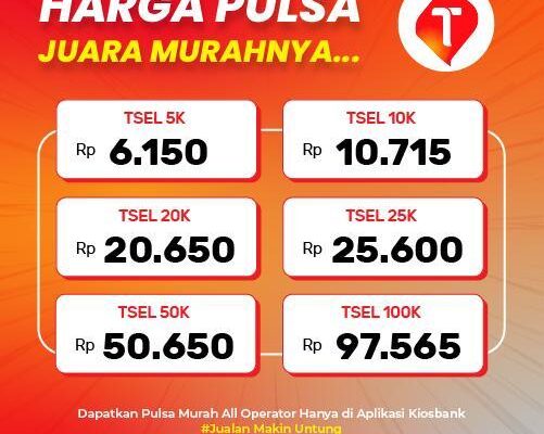 Jual Pulsa Telkomsel Murah Hanya di Agen Depo 5k