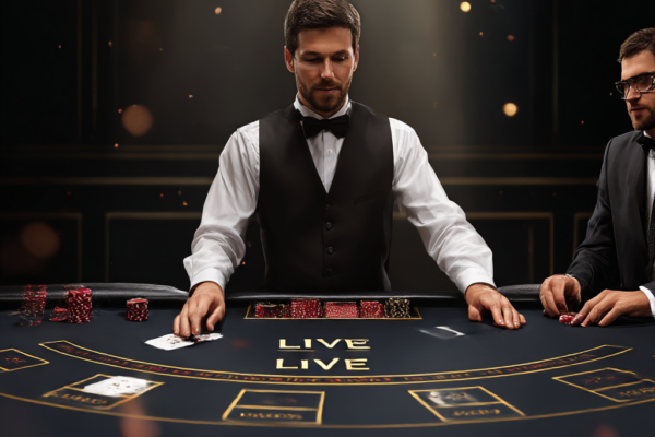 Permainan live casino online dengan meja profesional
